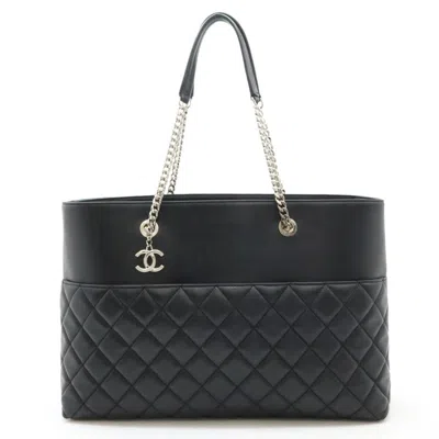 Pre-owned Chanel Black Leather Shoulder Bag Tote Bag ()