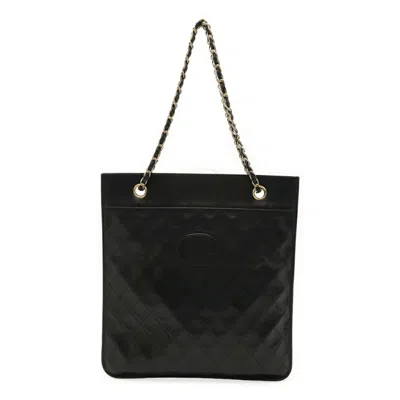 Pre-owned Chanel Black Leather Shoulder Bag Tote Bag ()