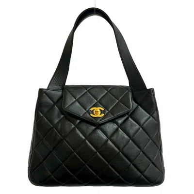 Pre-owned Chanel Black Leather Shoulder Bag Tote Bag ()