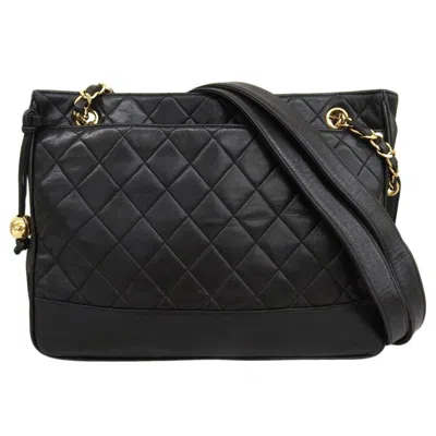 Pre-owned Chanel Black Leather Shoulder Bag Tote Bag ()