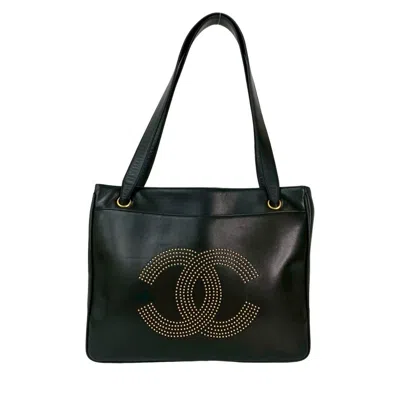 Pre-owned Chanel Black Leather Shoulder Bag Tote Bag ()