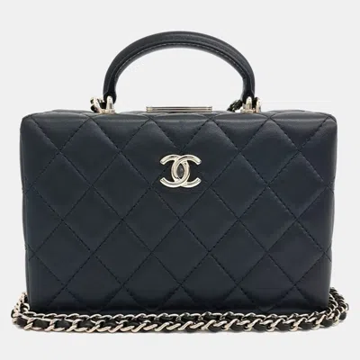 Pre-owned Chanel Black Leather Small Box Bag