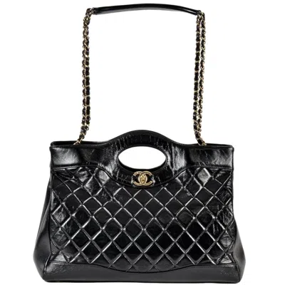 Pre-owned Chanel Black Leather Tote Bag ()