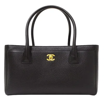 Pre-owned Chanel Black Leather Tote Bag ()
