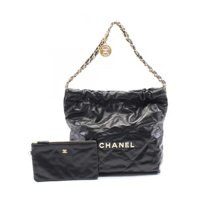 Pre-owned Chanel Black Leather Tote Bag ()