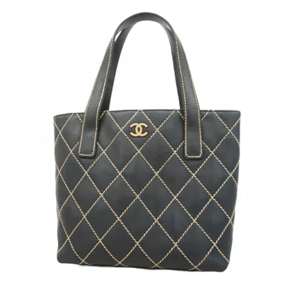 Pre-owned Chanel Black Leather Tote Bag ()