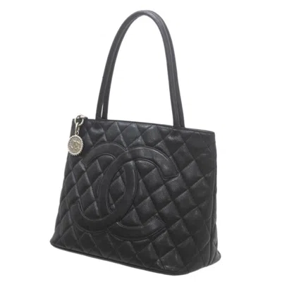 Pre-owned Chanel Black Leather Tote Bag ()