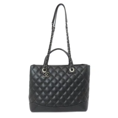 Pre-owned Chanel Black Leather Tote Bag ()