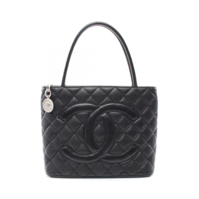 Pre-owned Chanel Black Leather Tote Bag ()