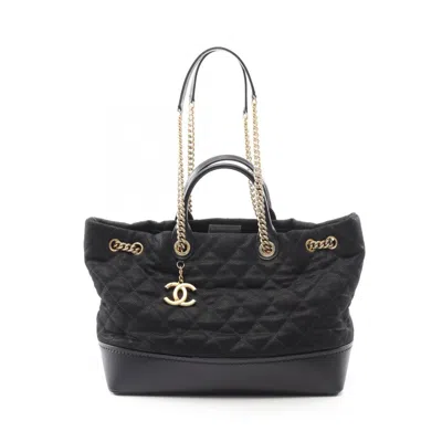 Pre-owned Chanel Black Leather Tote Bag ()