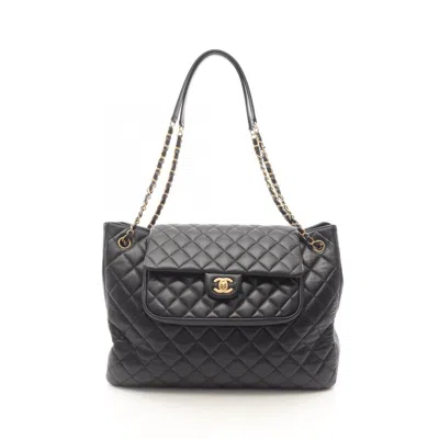 Pre-owned Chanel Black Leather Tote Bag ()