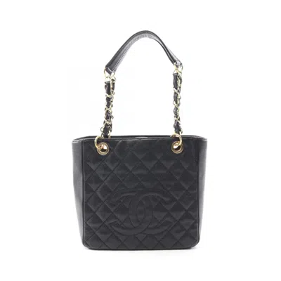 Pre-owned Chanel Black Leather Tote Bag ()