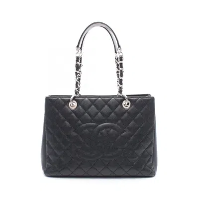 Pre-owned Chanel Black Leather Tote Bag ()