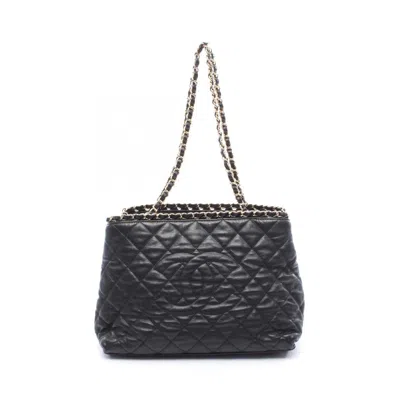 Pre-owned Chanel Black Leather Tote Bag ()