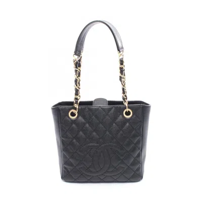 Pre-owned Chanel Black Leather Tote Bag ()
