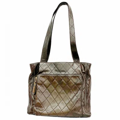 Pre-owned Chanel Black Leather Tote Bag ()