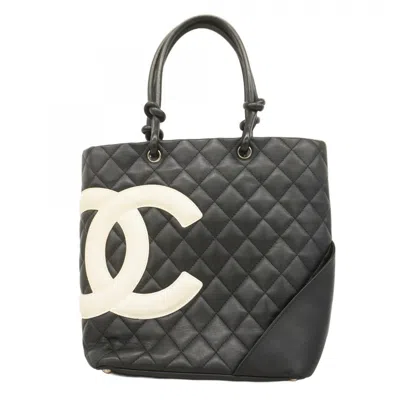 Pre-owned Chanel Black Leather Tote Bag ()