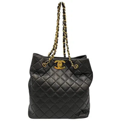 Pre-owned Chanel Black Leather Tote Bag ()