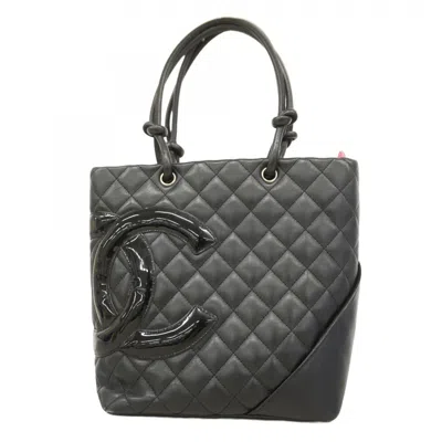 Pre-owned Chanel Black Leather Tote Bag ()