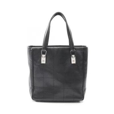 Pre-owned Chanel Black Leather Tote Bag ()