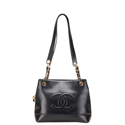 Pre-owned Chanel Black Leather Tote Bag ()
