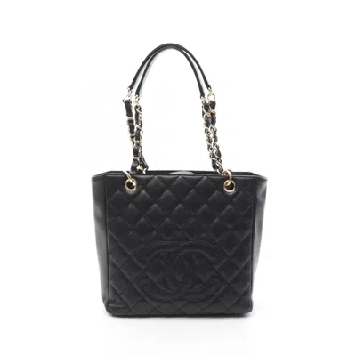 Pre-owned Chanel Black Leather Tote Bag ()