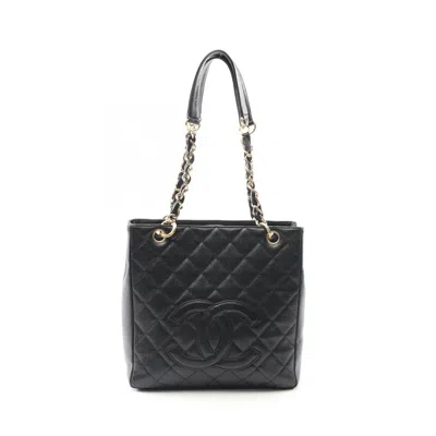 Pre-owned Chanel Black Leather Tote Bag ()