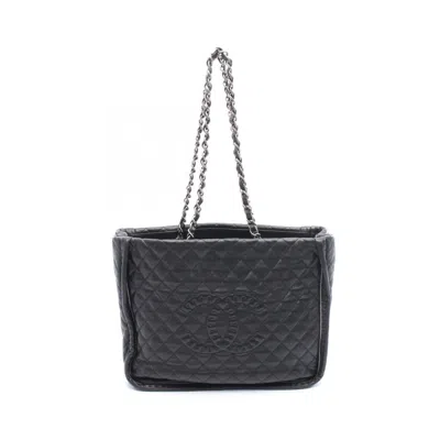 Pre-owned Chanel Black Leather Tote Bag ()