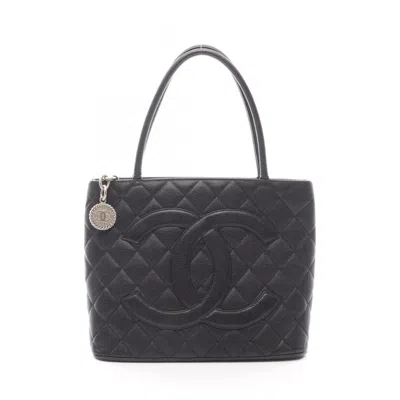 Pre-owned Chanel Black Leather Tote Bag ()