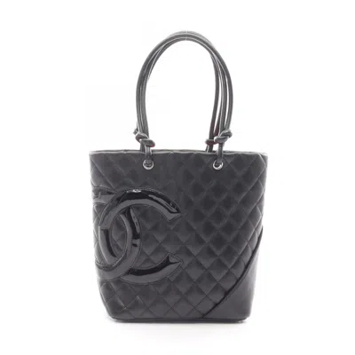 Pre-owned Chanel Black Leather Tote Bag ()