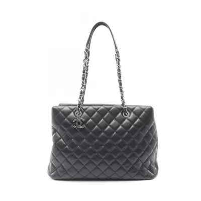 Pre-owned Chanel Black Leather Tote Bag ()