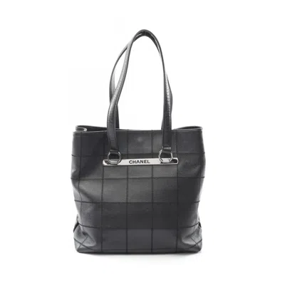 Pre-owned Chanel Black Leather Tote Bag ()