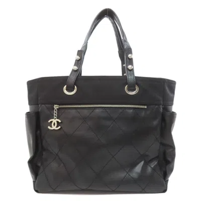 Pre-owned Chanel Black Leather Tote Bag ()