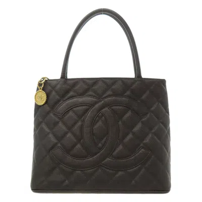 Pre-owned Chanel Black Leather Tote Bag ()