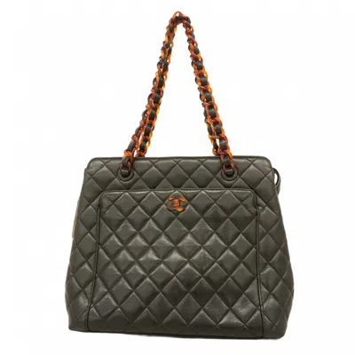 Pre-owned Chanel Black Leather Tote Bag ()