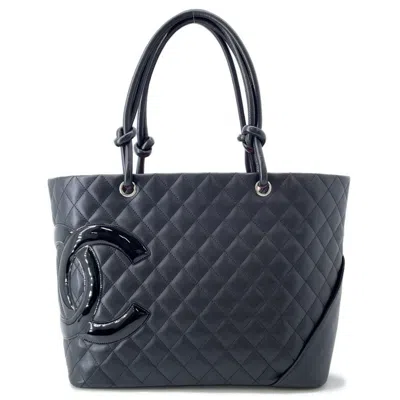 Pre-owned Chanel Black Leather Tote Bag ()