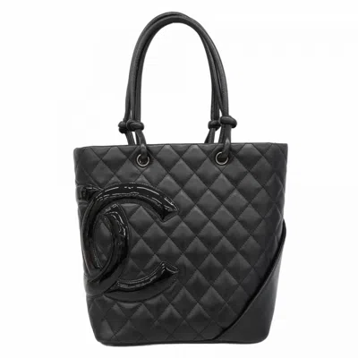 Pre-owned Chanel Black Leather Tote Bag ()