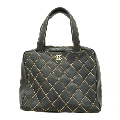 Pre-owned Chanel Black Leather Tote Bag ()