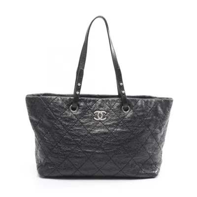 Pre-owned Chanel Black Leather Tote Bag ()
