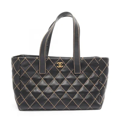 Pre-owned Chanel Black Leather Tote Bag ()