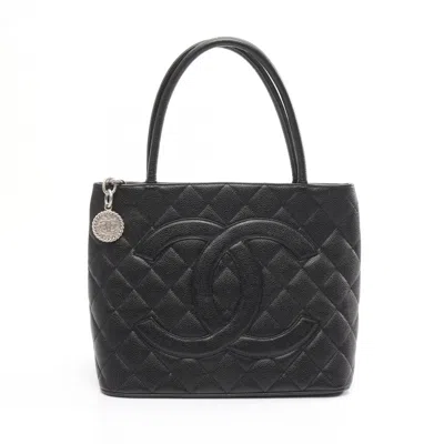 Pre-owned Chanel Black Leather Tote Bag ()