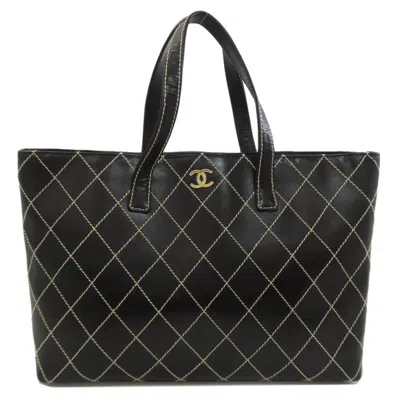 Pre-owned Chanel Black Leather Tote Bag ()