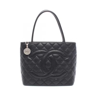 Pre-owned Chanel Black Leather Tote Bag ()