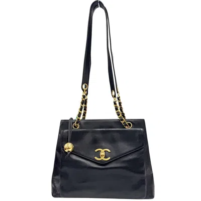 Pre-owned Chanel Black Leather Tote Bag ()