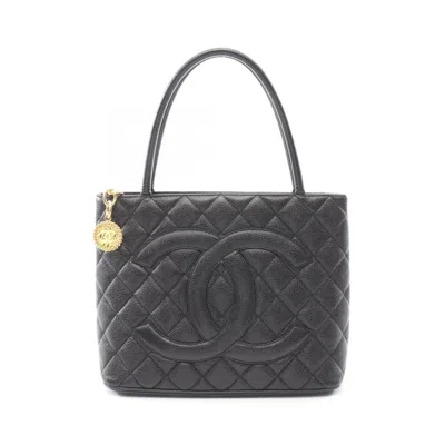 Pre-owned Chanel Black Leather Tote Bag ()