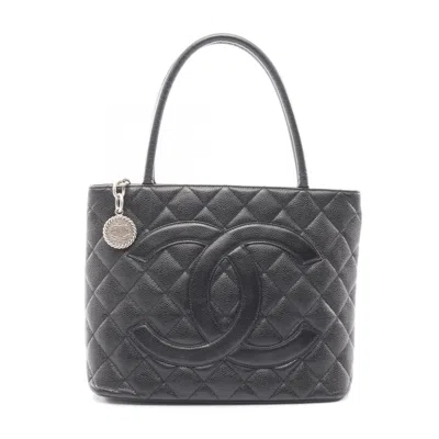 Pre-owned Chanel Black Leather Tote Bag ()