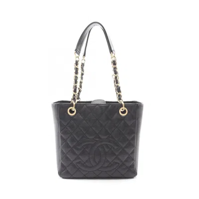 Pre-owned Chanel Black Leather Tote Bag ()
