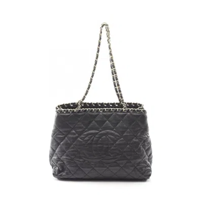 Pre-owned Chanel Black Leather Tote Bag ()