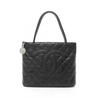 Pre-owned Chanel Black Leather Tote Bag ()