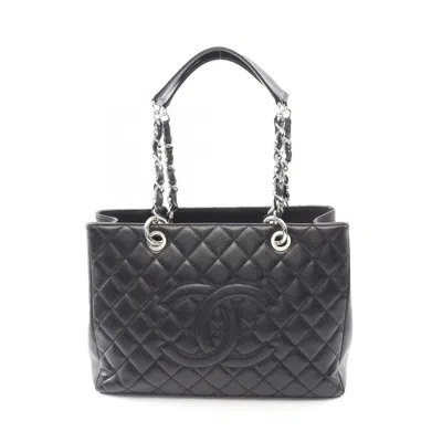 Pre-owned Chanel Black Leather Tote Bag ()